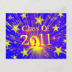 Carte postale "Classe de 2011" Firework