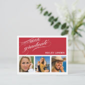 Carte Postale Classe de 2012 Graduation Invitation Postcard (Debout devant)