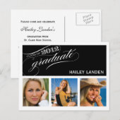 Carte Postale Classe de 2012 Graduation Invitation Postcard (Devant / Derrière)