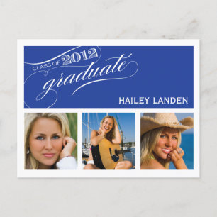 Carte Postale Classe de 2012 Graduation Invitation Postcard