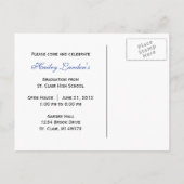 Carte Postale Classe de 2012 Graduation Invitation Postcard (Dos)