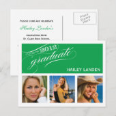 Carte Postale Classe de 2012 Graduation Invitation Postcard (Devant / Derrière)