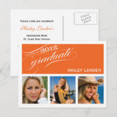 Carte Postale Classe de 2012 Graduation Invitation Postcard (Devant / Derrière)