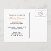 Carte Postale Classe de 2012 Graduation Invitation Postcard (Dos)