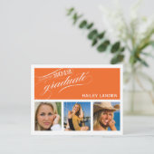 Carte Postale Classe de 2012 Graduation Invitation Postcard (Debout devant)