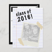 Carte Postale classe de 2016 (Devant / Derrière)