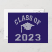 Carte Postale Classe De 2023 Graduation - Grey 2 (Devant / Derrière)
