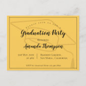 Carte Postale Classe De 2024 Faire-part Diplômé En Photo Jaune (Dos)