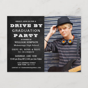 Carte Postale Classe de 2024 Photo DRIVE BY Graduation Party