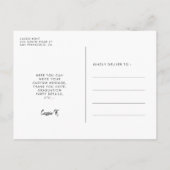 Carte Postale Classe de 2025 élégante photo de graduation (Dos)