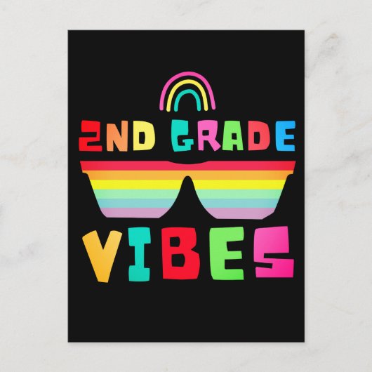 Carte Postale Classe de 2e année Retour à l'école Enseignant & É (Devant)