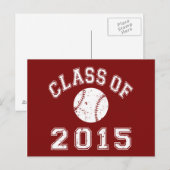 Carte Postale Classe de baseball 2015 (Devant / Derrière)