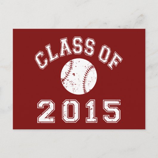 Carte Postale Classe de baseball 2015 (Devant)