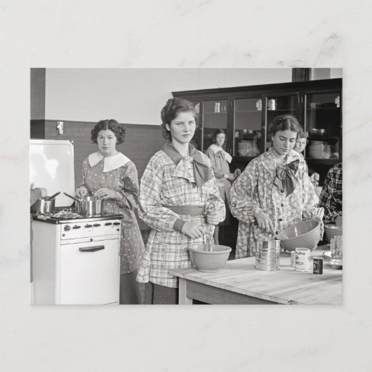 Carte Postale Classe de cuisson, 1935 (Devant)