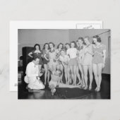 Carte Postale Classe de danse, 1938 (Devant / Derrière)