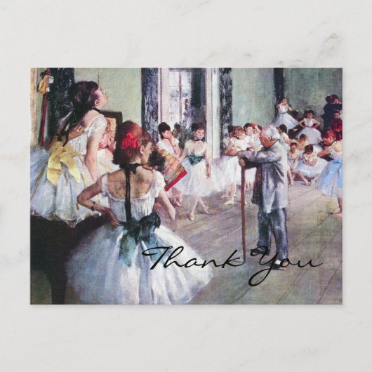 Carte Postale Classe de danse par Edgar Degas (Devant)