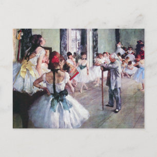 Carte Postale Classe de danse par Edgar Degas, Ballet Art Vintag