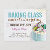 Carte Postale Classe de décoration de gâteaux | Cuisine | Modèle (Devant)