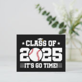 Carte Postale Classe de Graduation du joueur de baseball de 2025 (Debout devant)