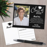 Classe de l'année Merci de diplôme en noir