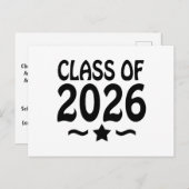 Carte Postale Classe de l'étoile de graduation 2026 (Devant / Derrière)