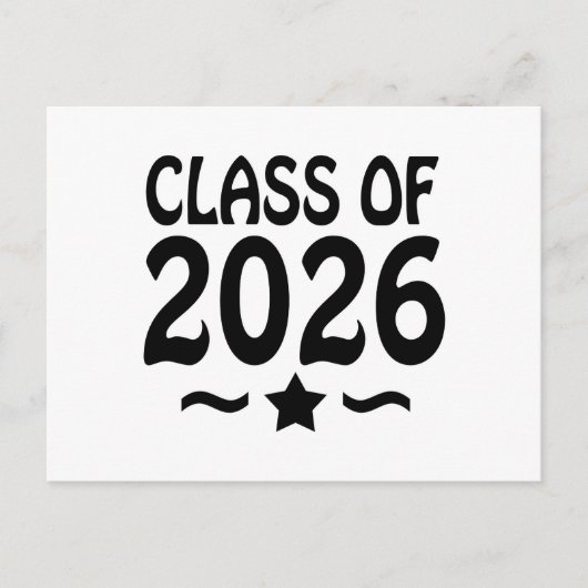 Carte Postale Classe de l'étoile de graduation 2026 (Devant)