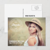 CARTE POSTALE CLASSE DE MERCI DE GRADUATION 2014 STAMP POSTCARD (Devant / Derrière)