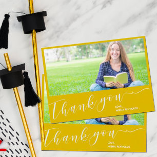 Carte Postale Classe de Merci de graduation photo jaune 2023