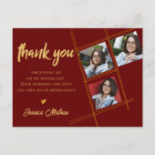 Carte Postale Classe de Merci Red Multi Photo Graduation 2023 (Devant)