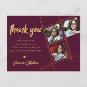 Carte Postale Classe de Merci Red Multi Photo Graduation 2023 (Devant)