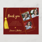 Carte Postale Classe de Merci Red Multi Photo Graduation 2025 (Devant)