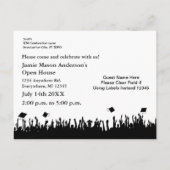 Carte Postale Classe de Silhouette Invitation de troisième cycle (Dos)