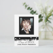 Carte Postale Classe de Silhouette Invitation de troisième cycle (Debout devant)