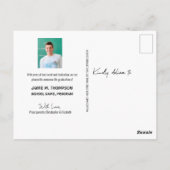 Carte Postale Classe d'or noir de 2025 Graduation Photo (Dos)