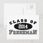 Carte Postale Classe Freshman De (Devant / Derrière)
