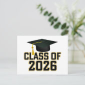 Carte Postale Classe Letterman de 2026 Graduation (Debout devant)