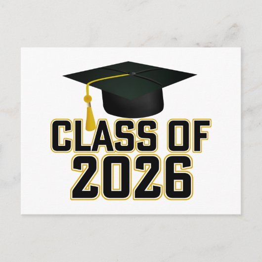 Carte Postale Classe Letterman de 2026 Graduation (Devant)