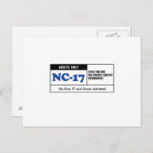 Carte Postale Classé NC-17 (Devant / Derrière)