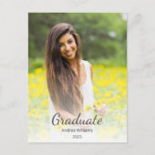 Carte Postale Classe photo moderne de 2025 Faire-part de graduat (Devant)