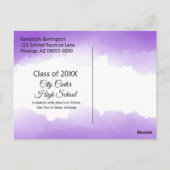 Carte Postale Classe Purple Watercolor Réunion Enregistrer La Da (Dos)