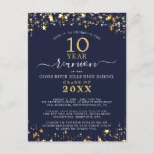 Carte Postale Classe Reunion Marine Bleu étoiles Or Éclairage Ch (Devant)