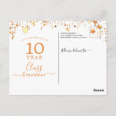 Carte Postale Classe Réunion Noir Orange Étoiles Éclairage Chaqu (Dos)