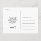 Carte Postale Classe tendance moderne de 2024 Diplôme photo (Dos)