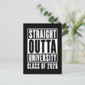 Carte Postale Classe universitaire Straight Outta de 2026 (Debout devant)