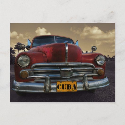 Carte Postale Classic American Car à Vinales, Cuba (Devant)