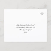 Carte Postale Classic Black and White Timeless Wedding RSVP (Dos)