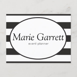 Carte Postale Classic Black Stripes Business