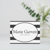 Carte Postale Classic Black Stripes Business (Debout devant)