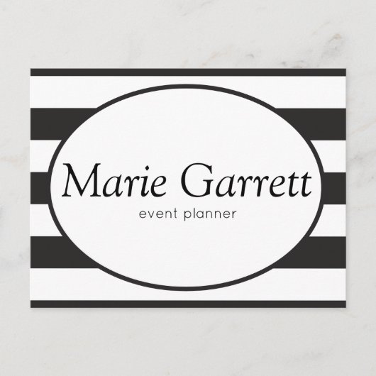 Carte Postale Classic Black Stripes Business (Devant)