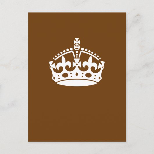 Carte Postale Classic Conserver Couronne calme sur Chocolat Brow (Devant)